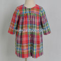 plaid autumn dress long sleeve for kids